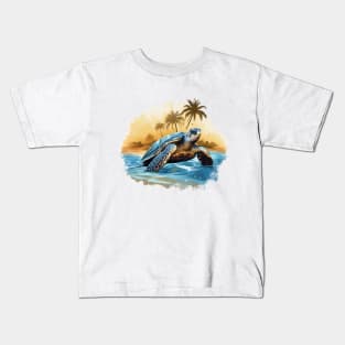 Green Sea Turtle Kids T-Shirt